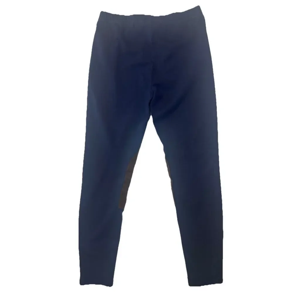 Ralph Lauren Riding Pants Girls L 12-14 Blue Knee Patch Equestrian